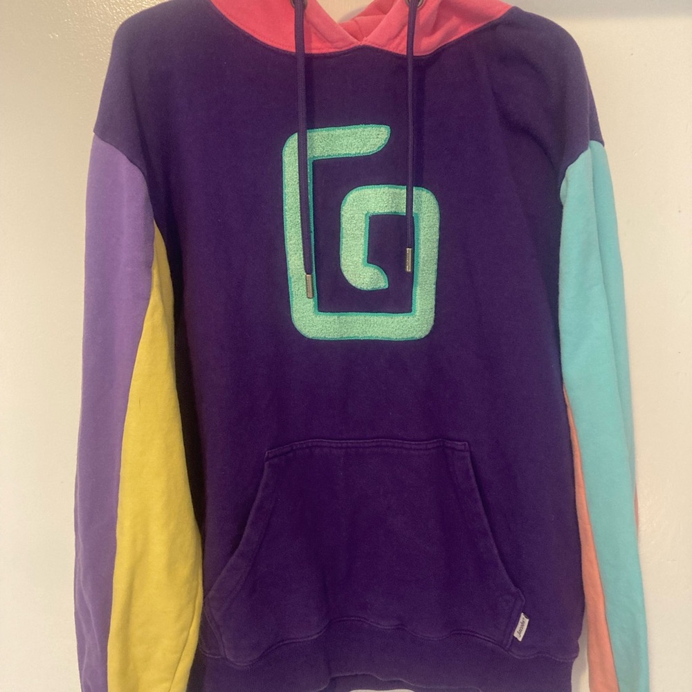 Karl Jacobs Purple Pullover Hoodie with Mint Logo